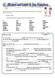 English Worksheet: Michael and Laura in San Francisco 2