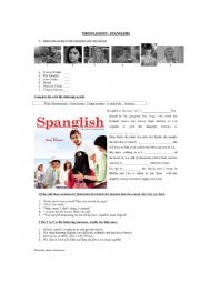 English Worksheet: Spanglish