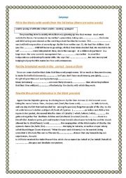 English Worksheet: language