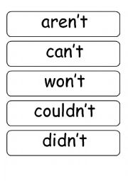 grammatical category cards 