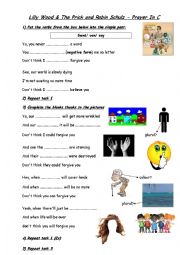 English Worksheet: Prayer in C