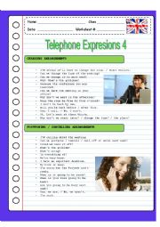 English Worksheet: TELEPHONING 4