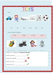 English Worksheet: Toys