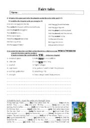 English Worksheet: fairy tales