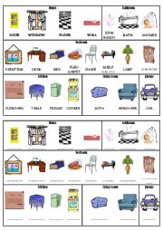 English Worksheet: Furniture of the house