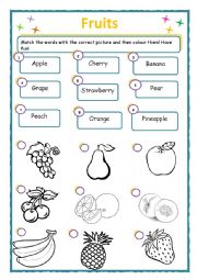 Fruits worksheet