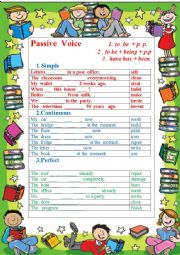 English Worksheet: PASSIVE  VOICE  