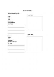 English Worksheet: descriptions