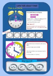 English Worksheet: lets talk about time 