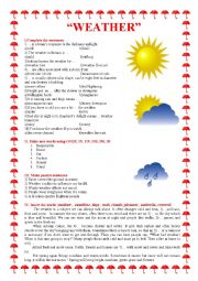 English Worksheet: WEATHER