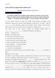 English Worksheet: Listening The Worlds English mania TED talk