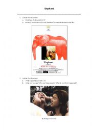 English Worksheet: Elephant by Gus Van Sant