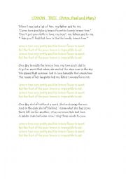 Lemon tree lyrics