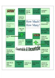 English Worksheet: BOARD GAME HOW MANY