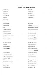 English Worksheet:  song by Abba The winner takes it all