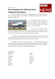 English Worksheet: BBC News - Plane Crash