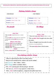 English Worksheet: relative clauses