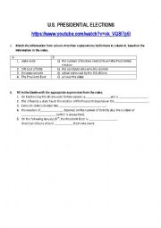 English Worksheet: U.s. Presidential elections