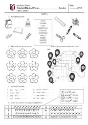 classroom objects, colours & numbers 