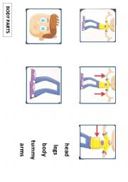 English Worksheet: body parts