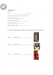 English Worksheet: Im 7 years old