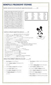 English Worksheet: simple present activity