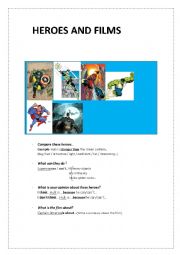 English Worksheet: Super Heroes