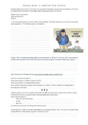 English Worksheet: Michael Moore WEBQUEST