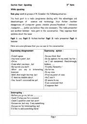 English Worksheet: role play