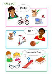 English Worksheet: HAVE GOT