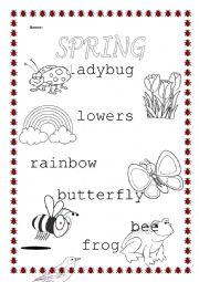 English Worksheet: Spring