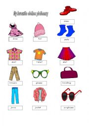 English Worksheet: clothes