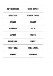 English Worksheet: Celebrity who is who