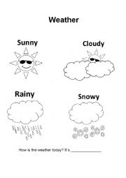 English Worksheet: weather