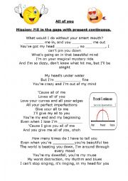 English Worksheet: All of you