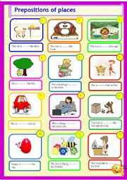 English Worksheet: PREPOSITIONS OF PLACES
