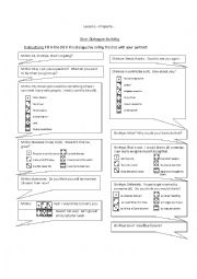 English Worksheet: Future plans random dialog