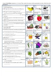 English Worksheet: Food Idioms