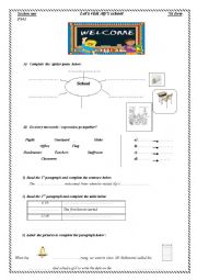 English Worksheet: lets visit Alys school