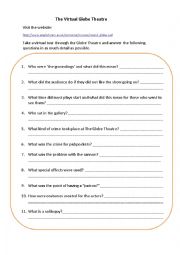 English Worksheet: The Virtual Globe Theatre