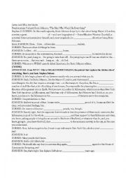 English Worksheet: Listening Exercise: Fill in the blanks