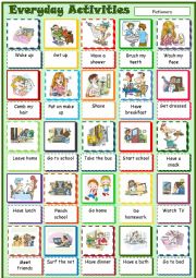 English Worksheet: Everyday Activities