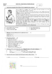 English Worksheet: Present simple vs continuous elementary test