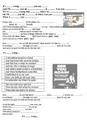 English Worksheet: Wiz Khalifa - See You Again ft. Charlie Puth a BEAUTIFIUL SONG