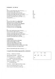 English Worksheet: LET HER GO WORKSHEET