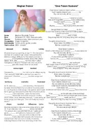 English Worksheet: Meghan Trainor - Future Husband