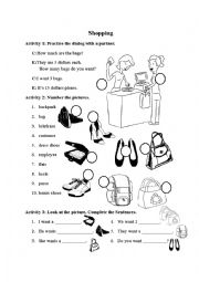 English Worksheet: Shopping for Accessories