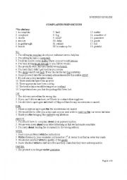 English Worksheet: Complaints prepositions