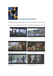 English Worksheet: The Bourne Identity