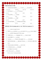 PREPOSITIONS AND ARTICLES